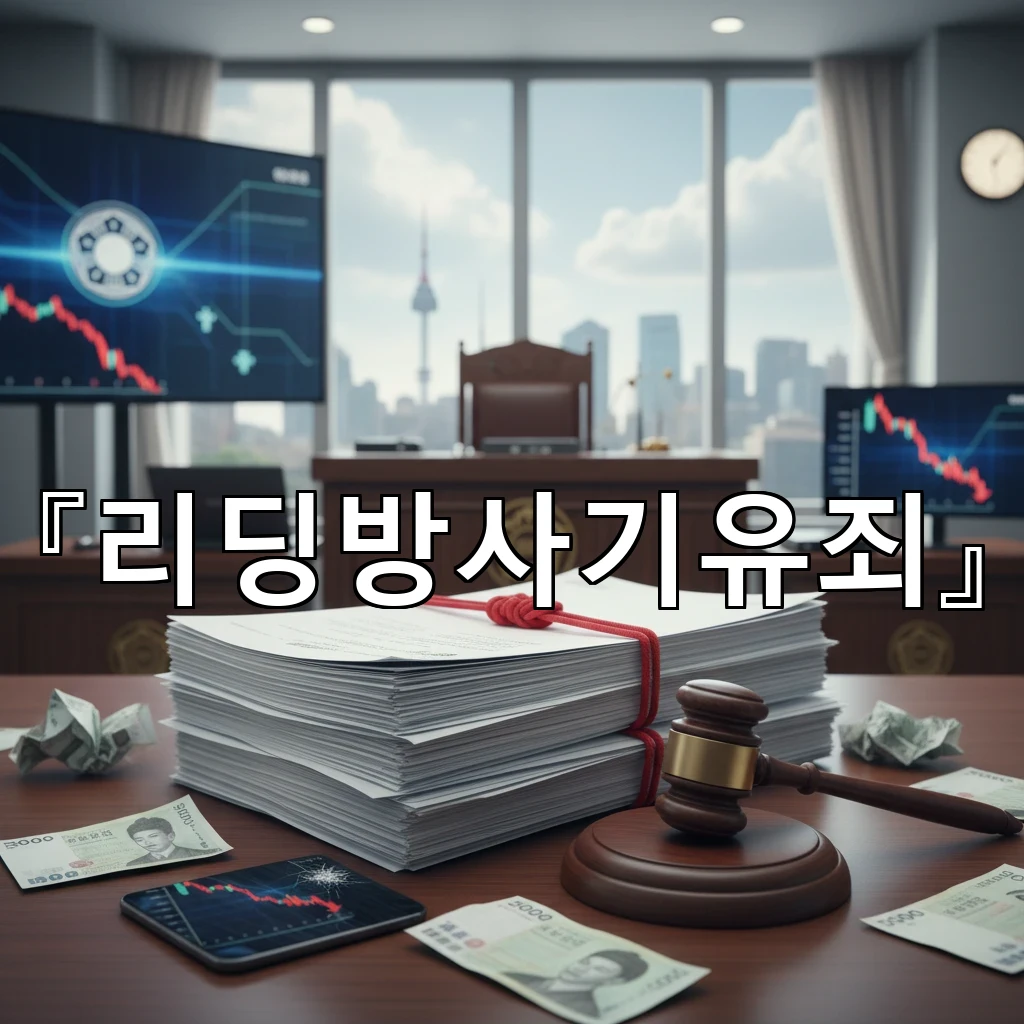 리딩방사기유죄 판결이 의미하는 핵심 요건과 처벌 수위 정리