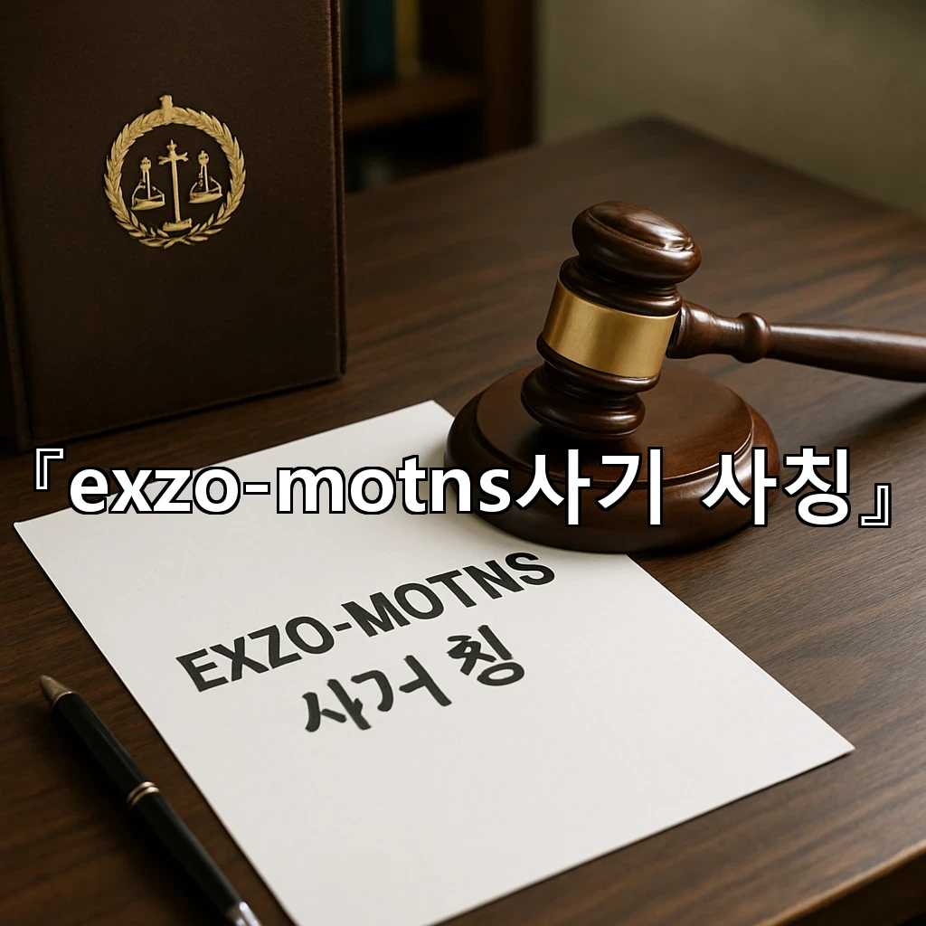 exzo-motns사기 사칭