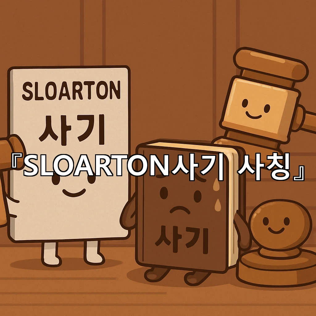 SLOARTON사기 사칭