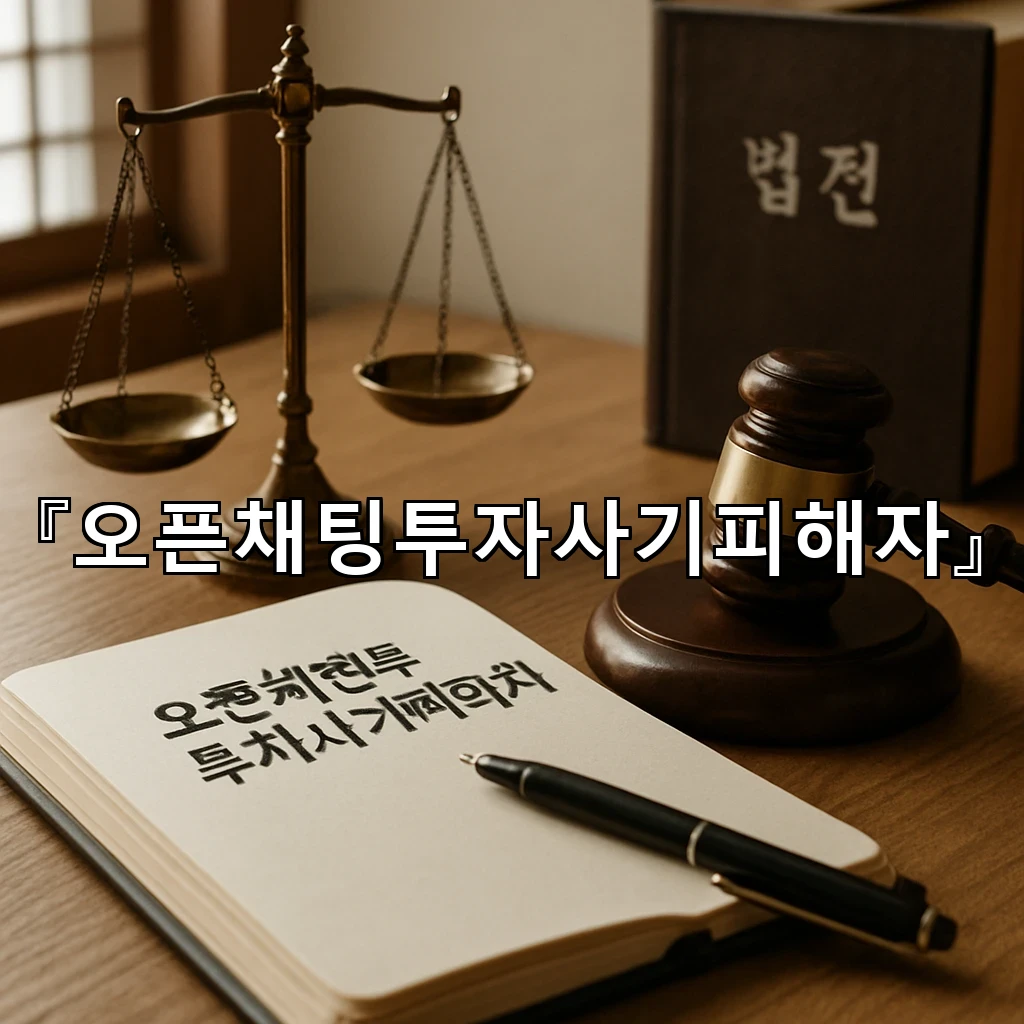 오픈채팅투자사기피해자 흐트러진 마음을 다시 세우는 첫걸음 기록
