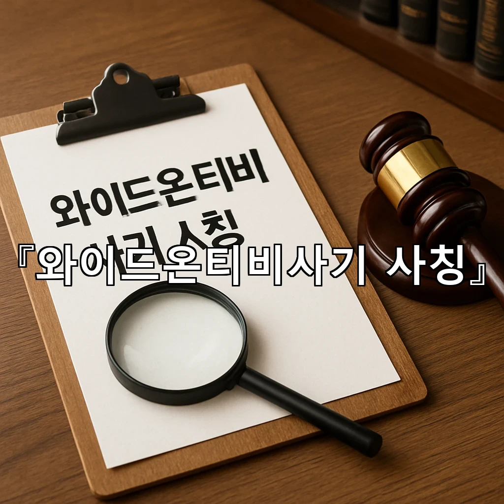 와이드온티비사기사칭 의심 신호를 먼저 읽는 관찰법과 점검 순서