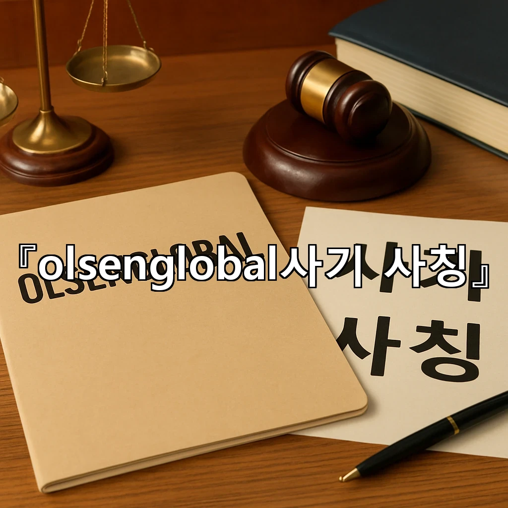 olsenglobal사기 사칭